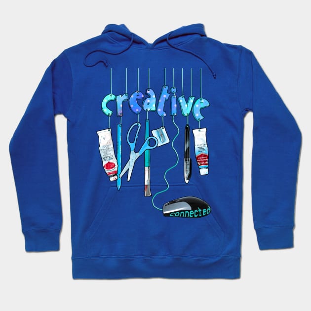 Connected Creative in Blue Hoodie by micklyn